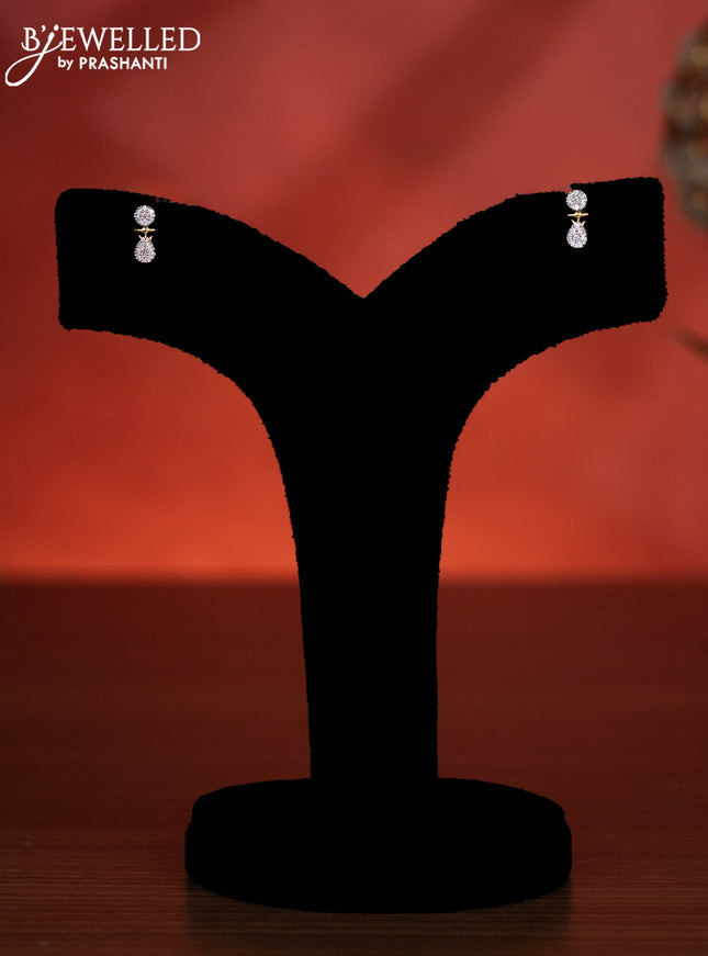 Zircon haaram with cz stones in gold finish