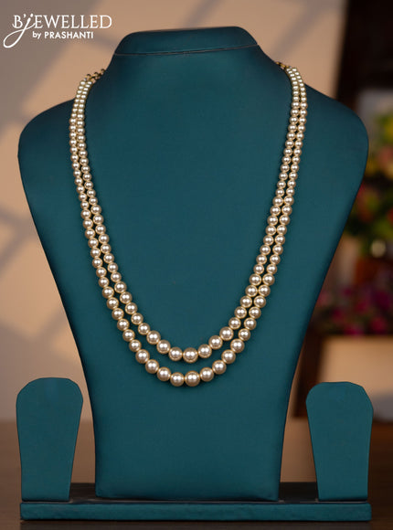 Pearl necklace with double layer