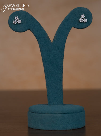 Invisible chain with cz stones in gold finish