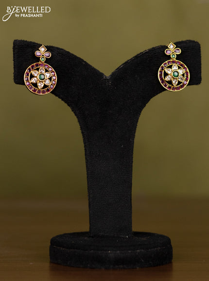Antique bottumala necklace with kemp and kundan stones