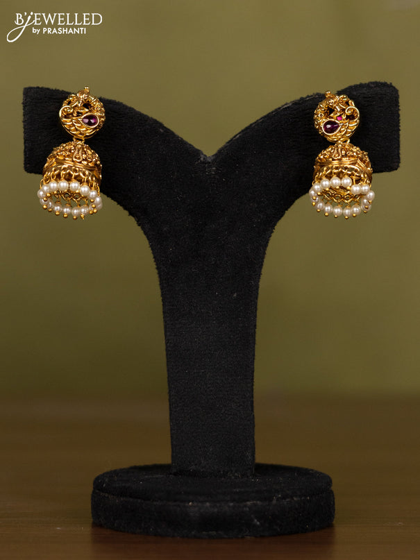 Antique necklace lakshmi kasu design with kemp stones