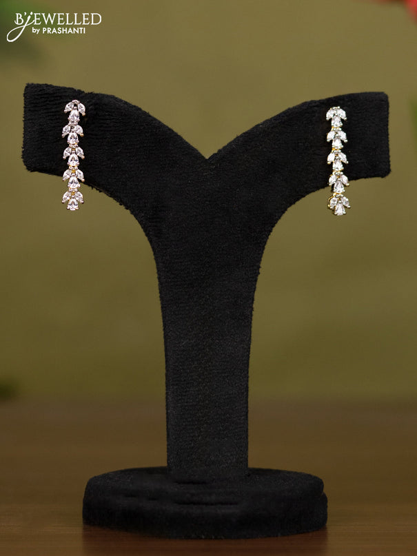 Zircon necklace with cz stones in gold finish
