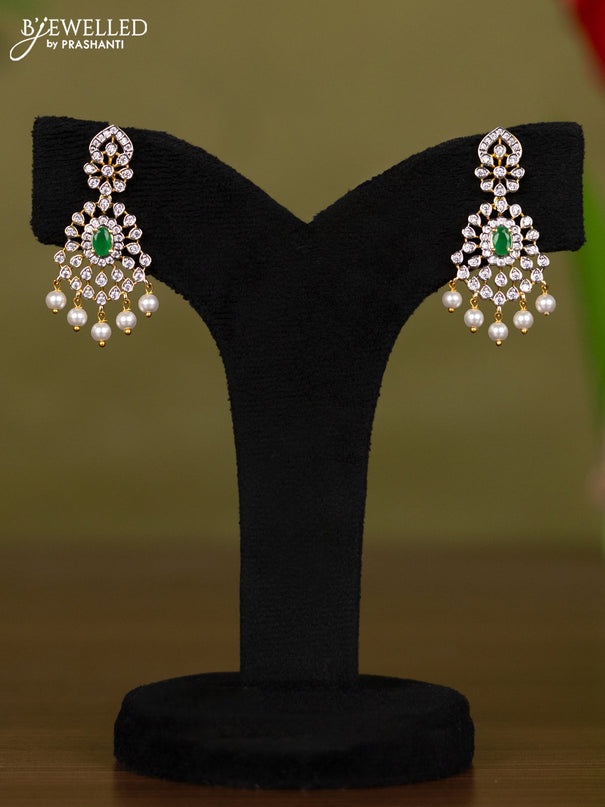 Zircon necklace with cz stones in gold finish