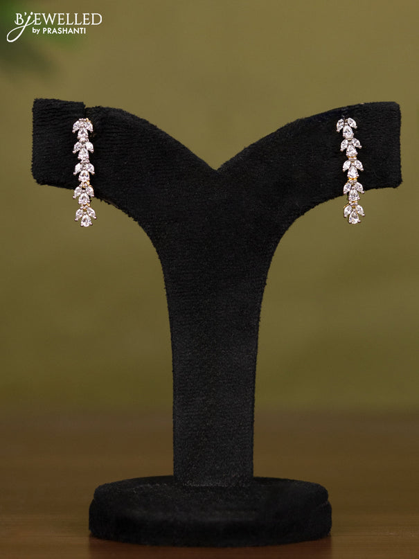 Zircon necklace with cz stones in gold finish