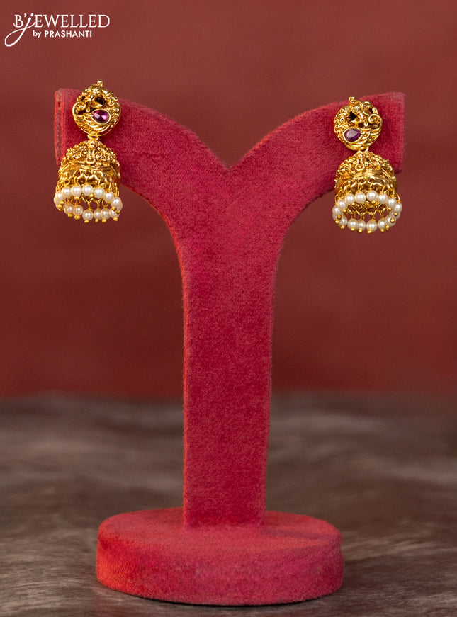 Antique haaram lakshmi kaasu design and circle pendant with kemp and pearl surrounding