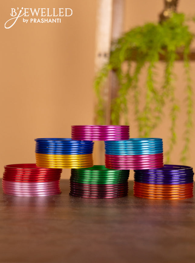 Antique changable multicolour bangles with peacock design and cz stones