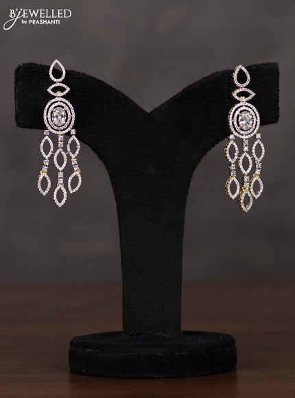 Zircon double layer haaram with cz stones in gold finish