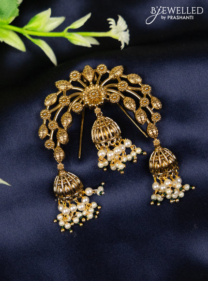 Jada billai with flroal design completly in gold