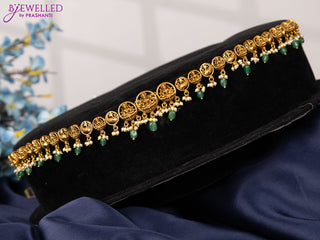Antqiue maatal multilayer pearl and antique sangu multicolor kemp stones design