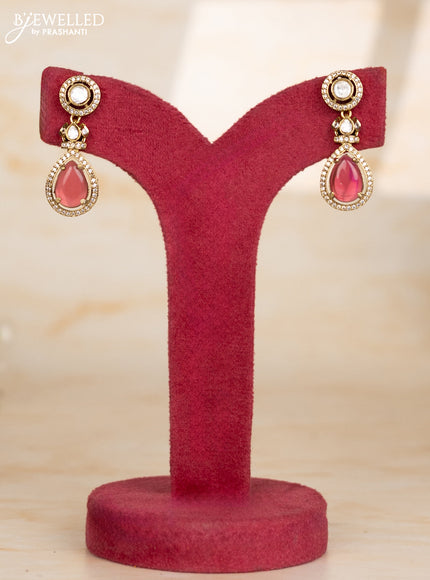 Beaded maroon necklace with double peacock design in victorian finish
