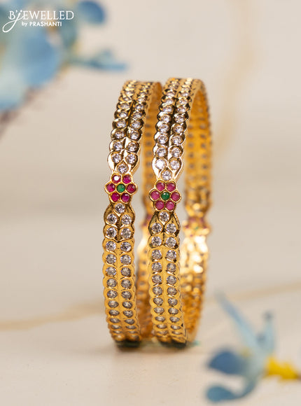 Antique impon bangles with kemp and cz stones