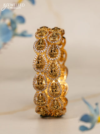 Antique bangles lakshmi design with cz stones