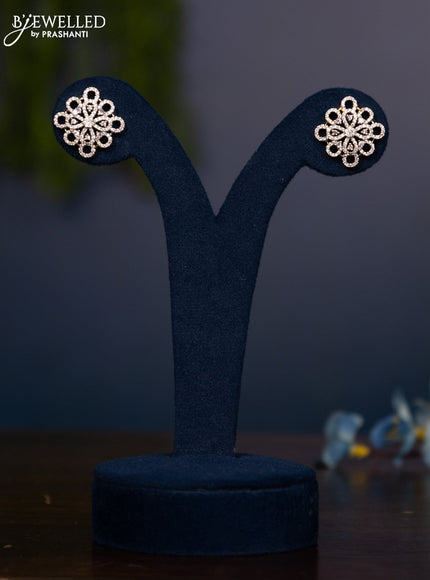Zircon earring with cz stones in gold finish