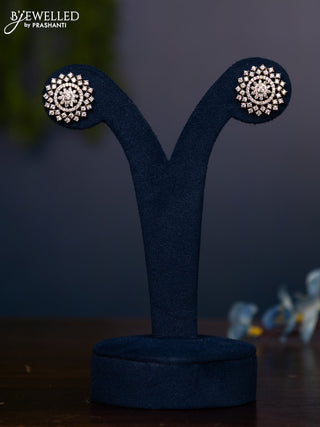 Zircon earring with cz stones in gold finish