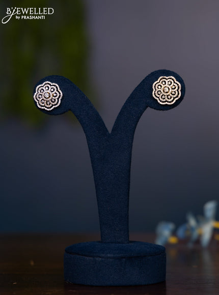 Zircon earring with cz stones in gold finish