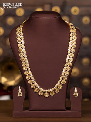 Antique haaram lakshmi coin design with cz stones