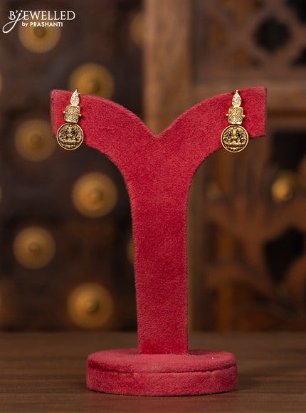 Antique necklace lakshmi coin design with cz stones