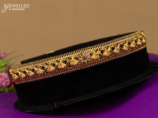 Antique hip belt swan design in multicolor kemp stones