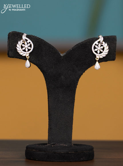 Antique chain with cz stones pendant