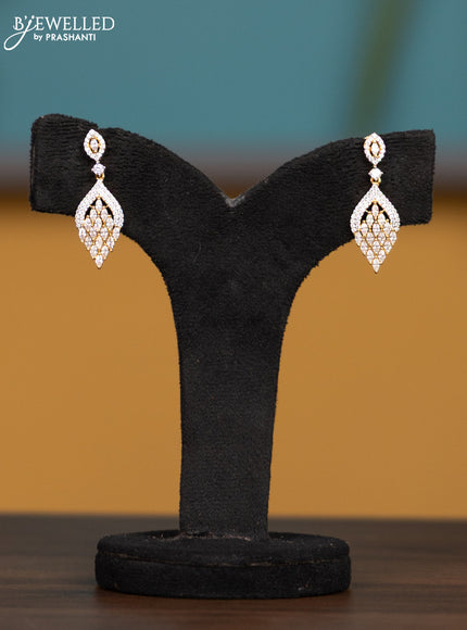Antique chain with cz stones pendant