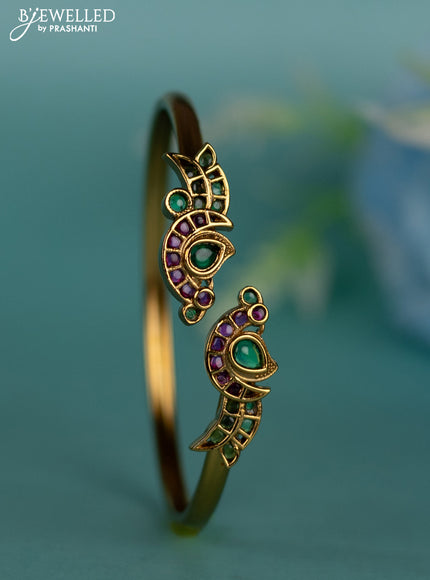 Antique bracelet parrot design with kemp stones