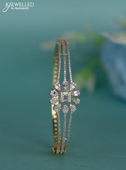 Zircon bracelet floral design with cz stones
