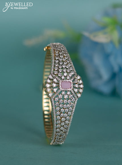 Zircon bracelet with ruby and cz stones