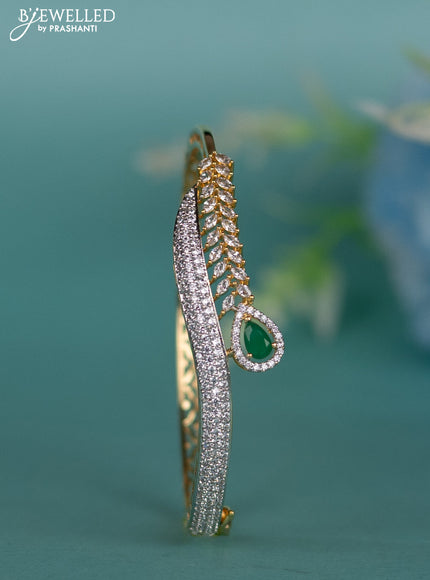 Zircon bracelet with emerald and cz stones