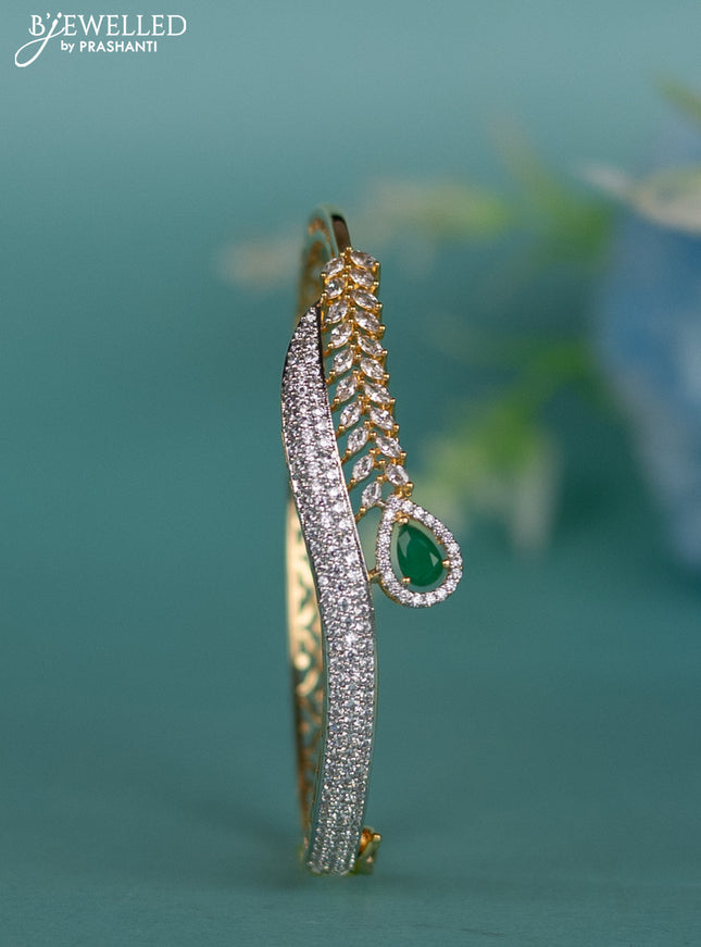 Zircon bracelet with emerald and cz stones