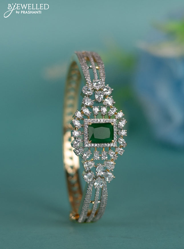 Zircon bracelet with emerald and cz stones