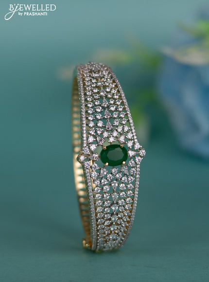 Zircon bracelet with emerald and cz stones