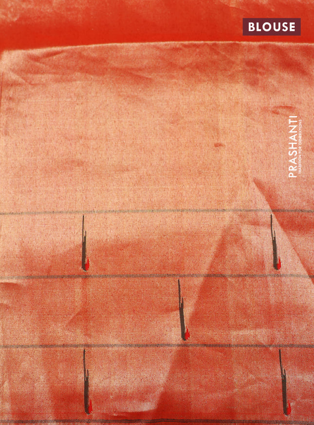 Rust & Red Pure Zari Kota saree with muniya border & paithani pallu