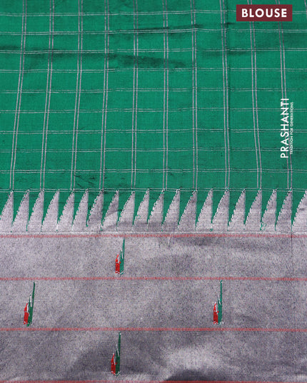 Black Zari Kota With Rich Silver Zari Paithani Pallu Weaving