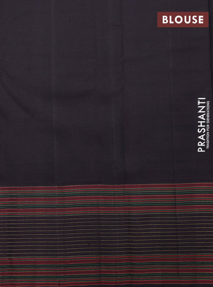 Light Blue-Deep jamun Pure Kanchipuram silk saree With Allover zari checked pattern