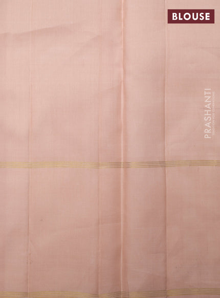 Wine Shade-Mustard yellow Pure Kanchipuram Silk Saree With Checked pattern & ganga Jamuna Border