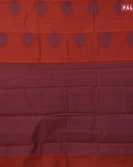 South kota saree maroon and blue with thread woven buttas and simple border