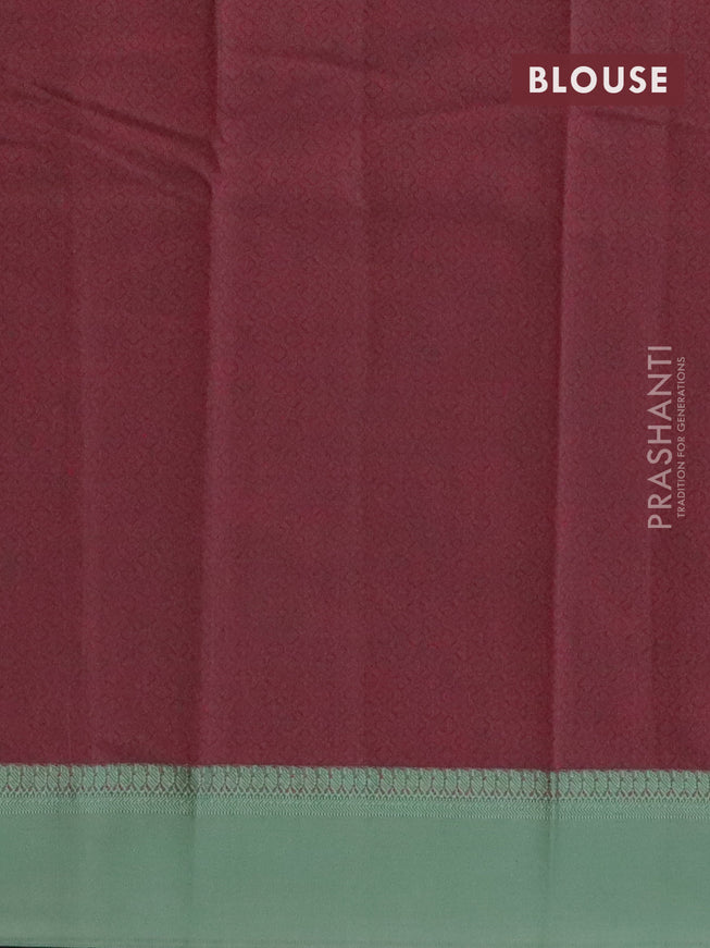 South kota saree magenta pink and teal green with thread woven box type buttas and thread woven border