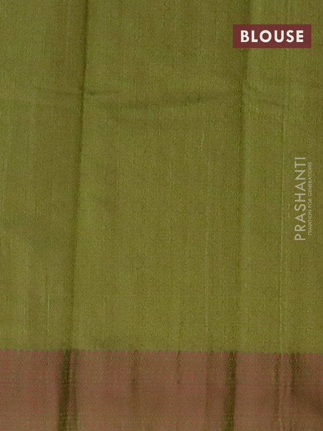 South kota saree light green and maroon with thread woven buttas and thread woven border