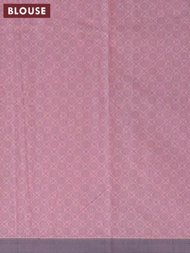South kota saree pastel pink and dark peacock green with thread woven buttas and thread woven border