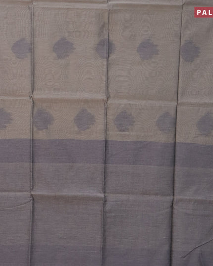 South kota saree grey shade with thread woven buttas in borderless style