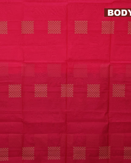 South kota saree pink and dual shade of green with thread woven box type geometric buttas in borderless style