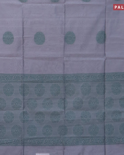 South kota saree grey with thread woven buttas in borderless style