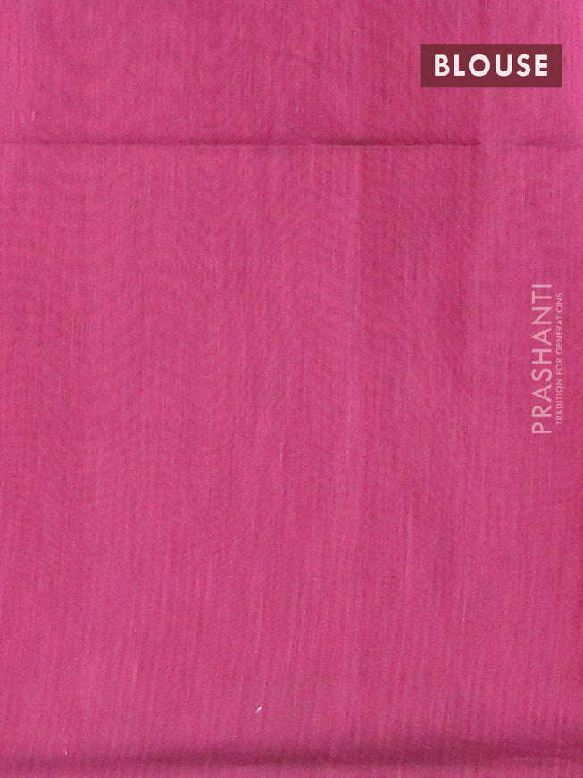South kota saree dark magenta pink with thread woven buttas in borderless style