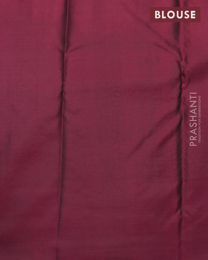 Pure kanjivaram silk saree light blue and deep maroon with allover zari weaves and simple border & Allover weaves