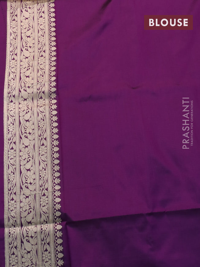 Banarasi uppada silk saree deep purple with allover zari woven brocade weaves and zari woven border
