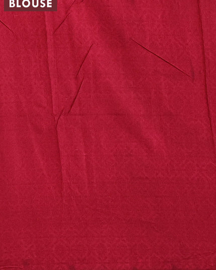 Semi crepe saree maroon and pink shade with allover prints and zari woven border