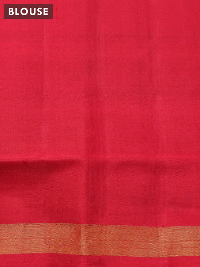 Rajkot patola silk saree grey and red with allover ikat prints and zari woven border