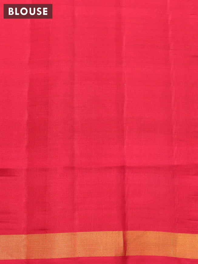 Rajkot patola silk saree grey and red with allover ikat weaves and zari woven border