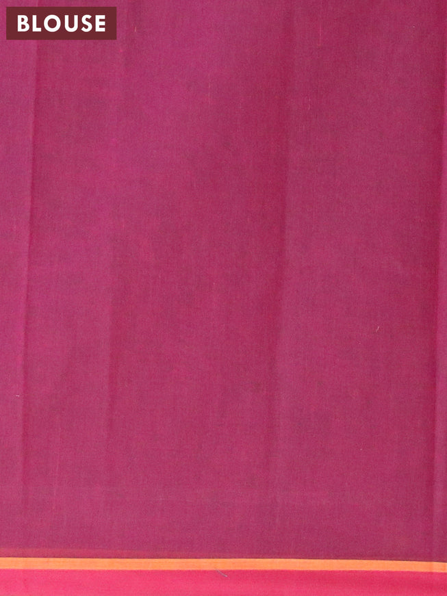 Nithyam cotton saree dark magenta pink and dark pink with thread woven buttas and simple border