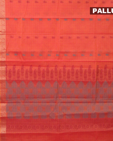 Nithyam cotton saree dual shade of pink and pink with allover thread checked pattern & butta and zari woven thread butta border